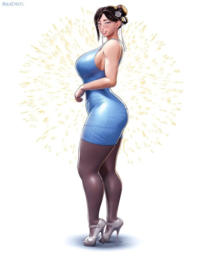Chun-Li in a Stunning Blue Dress [Street Fighter] posted by sd6636