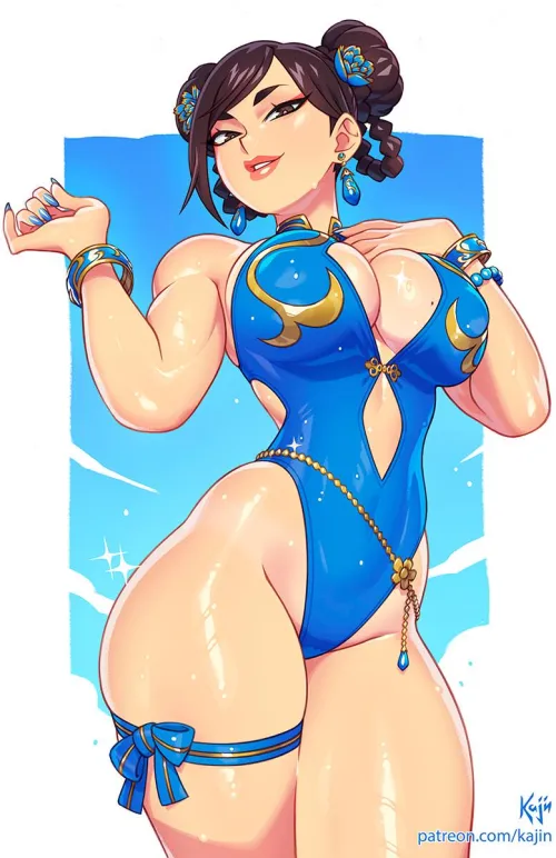 Chun-li's swimsuit by Kajin by Cicada_5