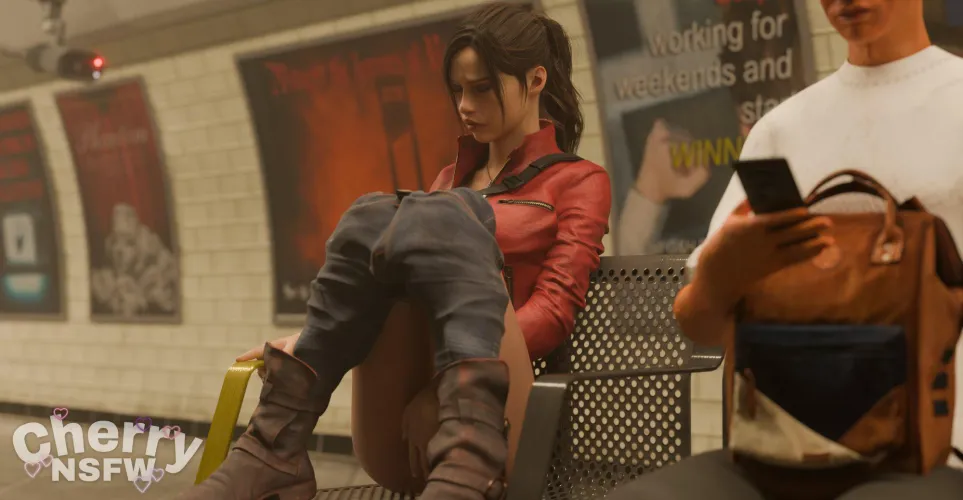 Claire passing time while waiting (Cherrynsfw01) by Archangel018