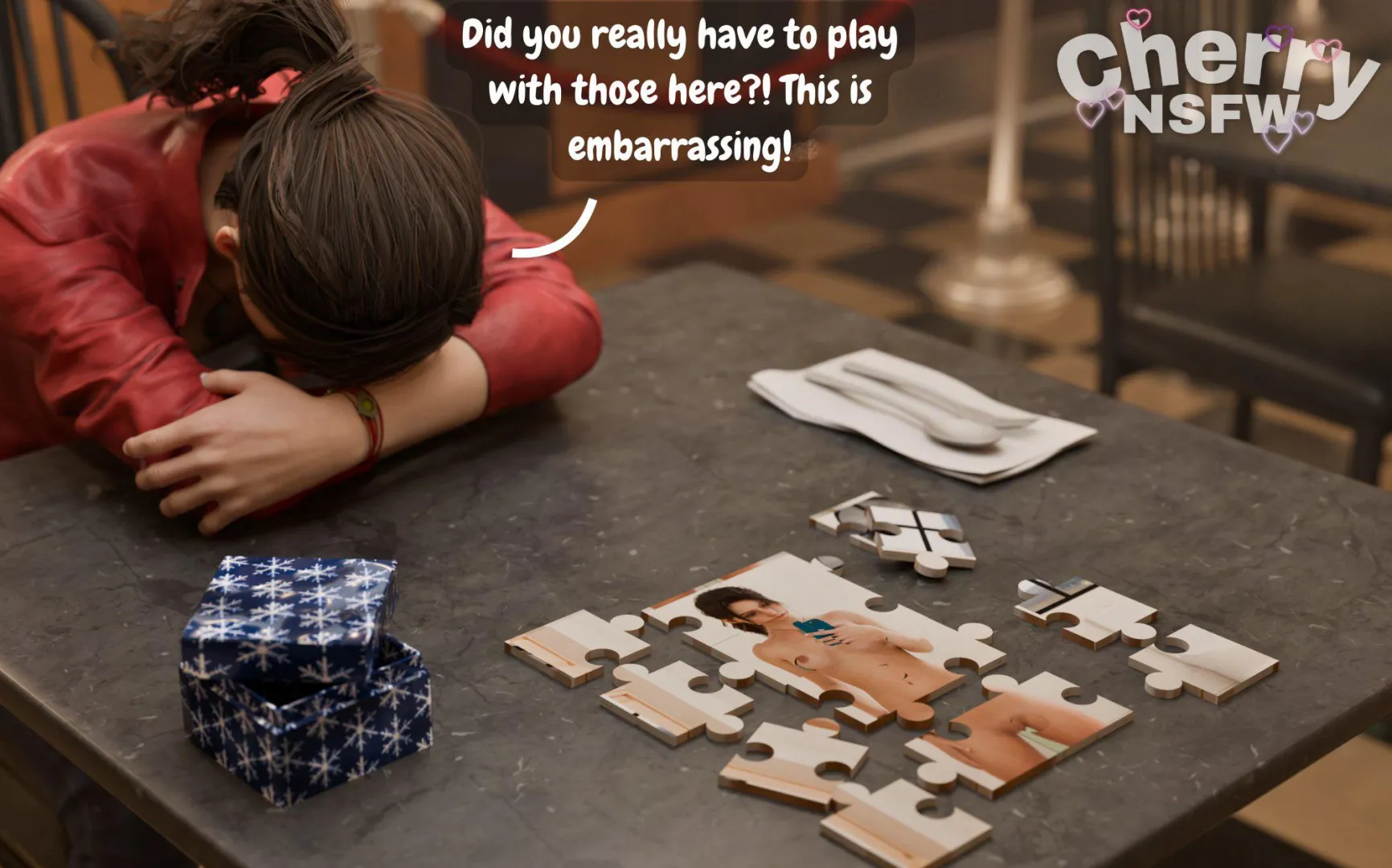 Claires gift, in a cafe! (Cherrynsfw01) posted by Archangel018