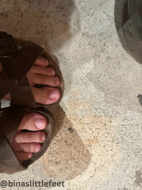 Clean toes in my Birkenstocks  by binaslittlefeet