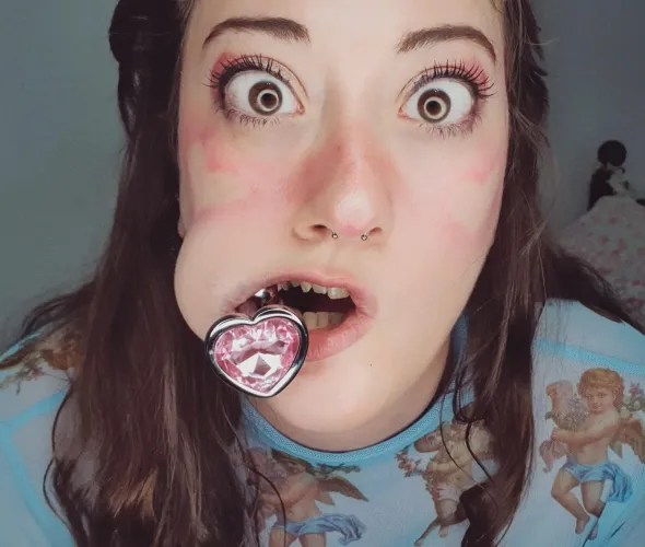 Cleaning my toy after playing with it. My eyes said it has good taste. by charmedmollytha