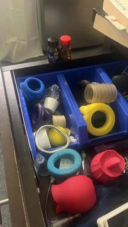 Cockrings and stretching toys by KinkyPissPerv4skin