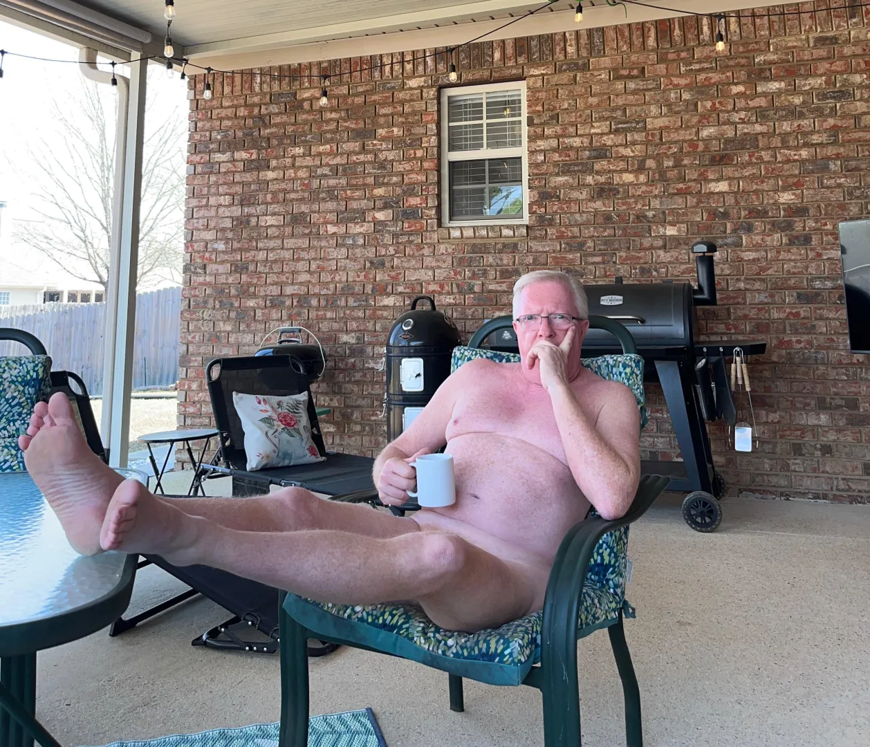Coffee on the patio posted by nudedude-1