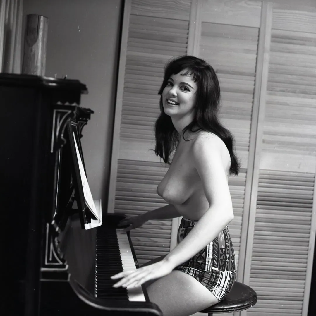 Colette Berne at the piano ('60s) posted by realharrytwatter
