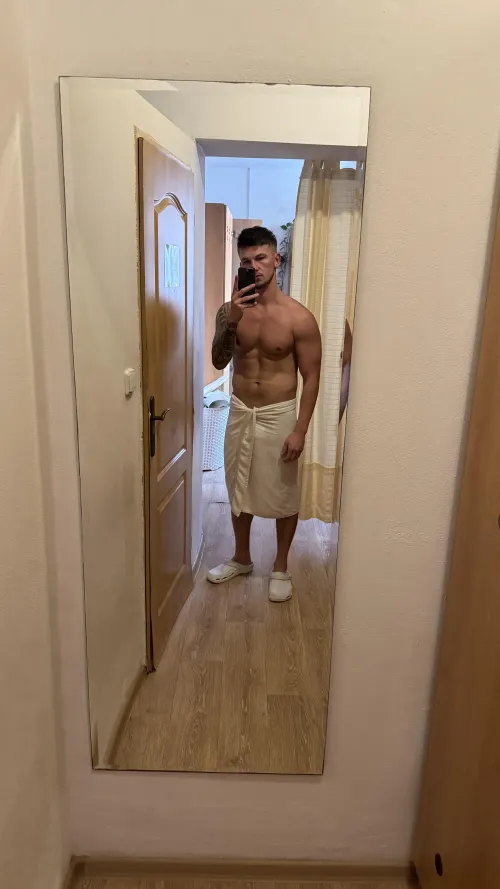 Come and rip that towel off by Daddy-Fit1989