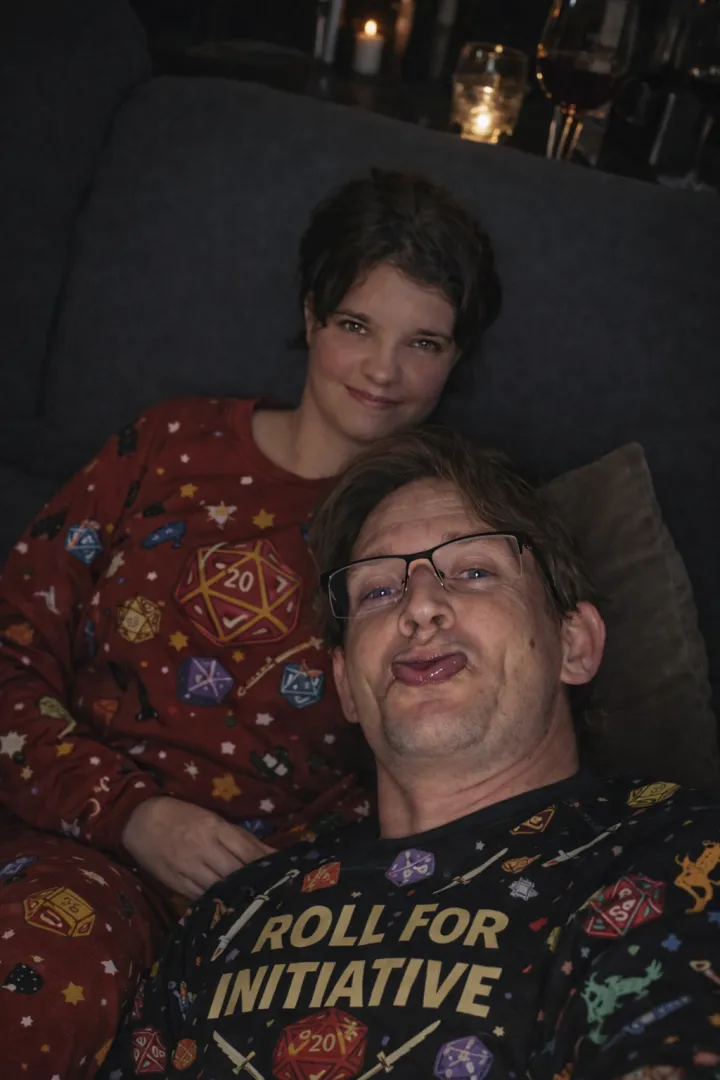 Considering all the posed pictures and stuff, this one is us acting normal and silly (yes, we're nerds) [Return Our 3P Tools/Apps] posted by Adorable-Science-296