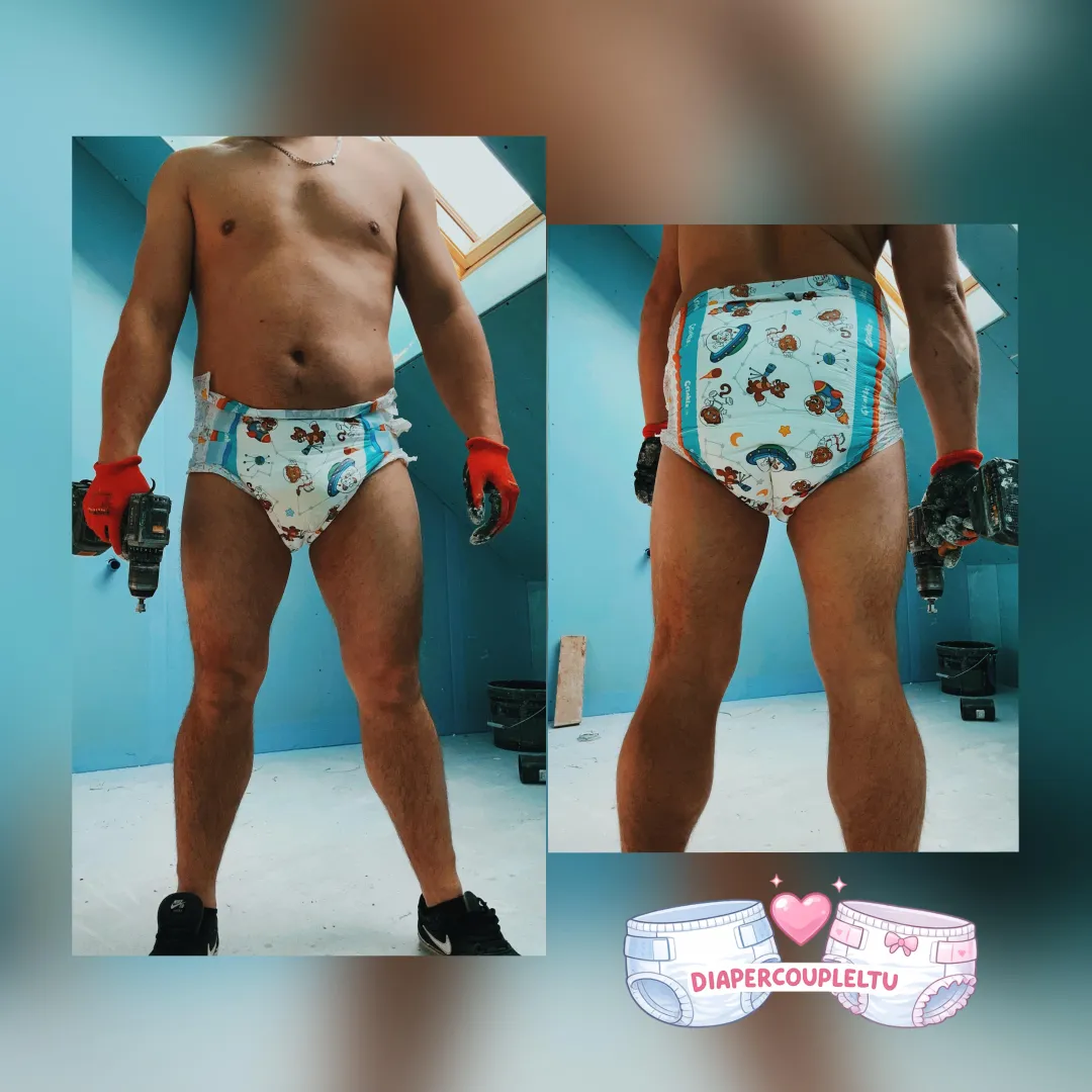construction work with diapers posted by DIAPERCOUPLELTU