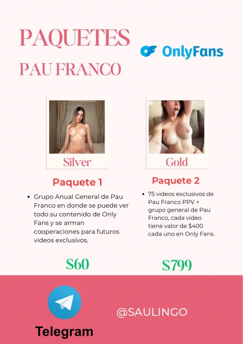 CONTENIDO PAU FRANCO ACTUALIZADO (PAQUETES EN PESOS MEXICANOS)  by Saulingo-28