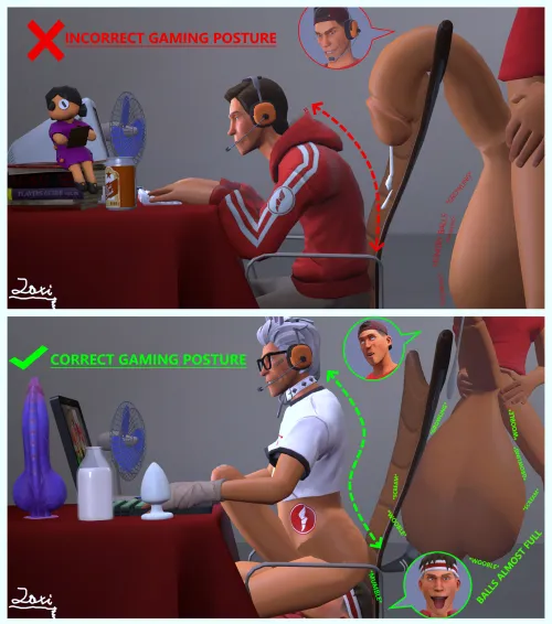 Correct Gaming Posture meme by jaxxonhugecock by Aggravating_Plan_340