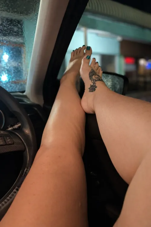 Couldn’t resist letting the rain hit my toes by EnchantingCurves91