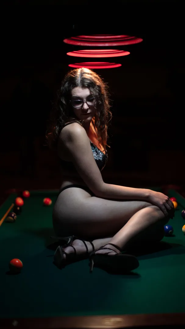 Couldn’t resist sitting on the pool table for this one posted by KnottyByDefault