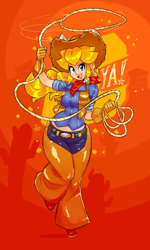 Cowgirl Peach (jamoart) by ItsRaw18
