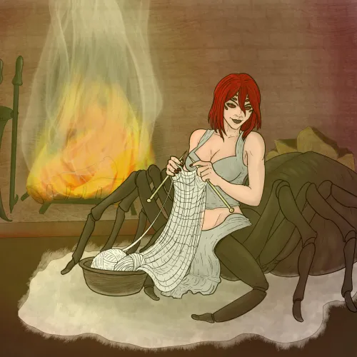 Cozy Little Spinner (original artwork by me, Procreate, 2026) by NewChapterComix