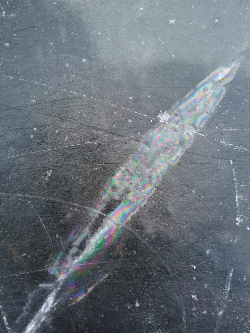 Crack in ice by JohnVentyk