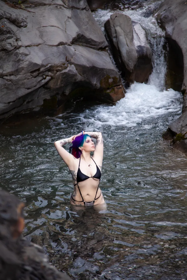 Cum to the water if you dare posted by RainbowGothKat