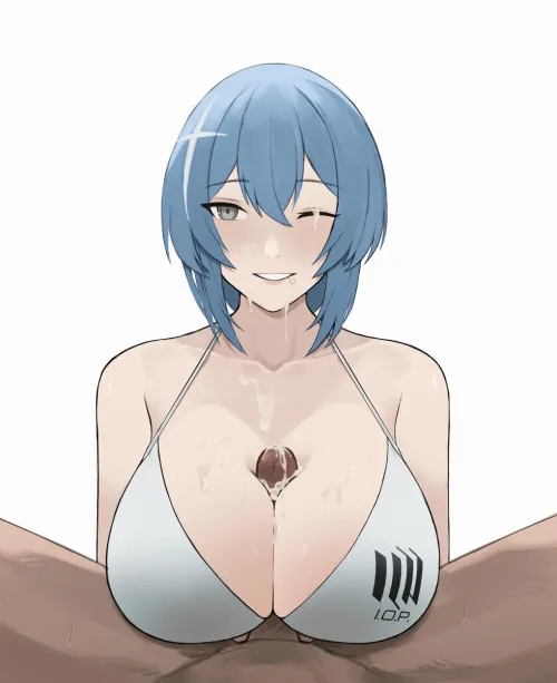 Cumming from a hands free paizuri by AnimeChan39