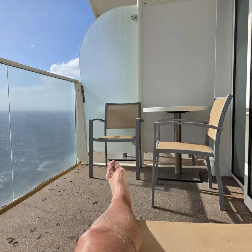 Currently Cruising Solo on My Suite Balcony on Royal Caribbean's Oasis of the Seas by ezholdem