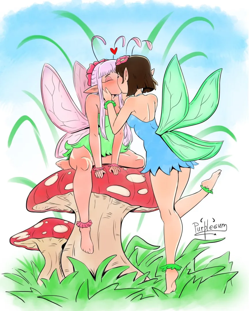 Cute fairies couple (OC) posted by PurpleGumArtist