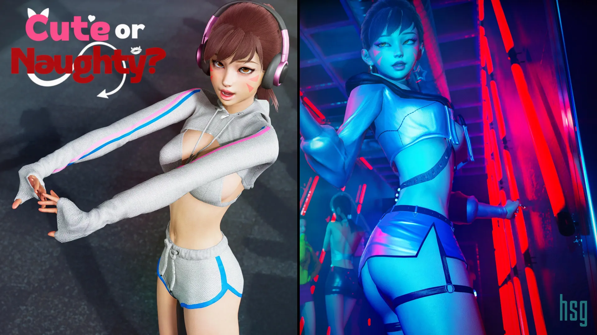 Cute or Naughty D.Va? (HSG) posted by HoneySelectGirls