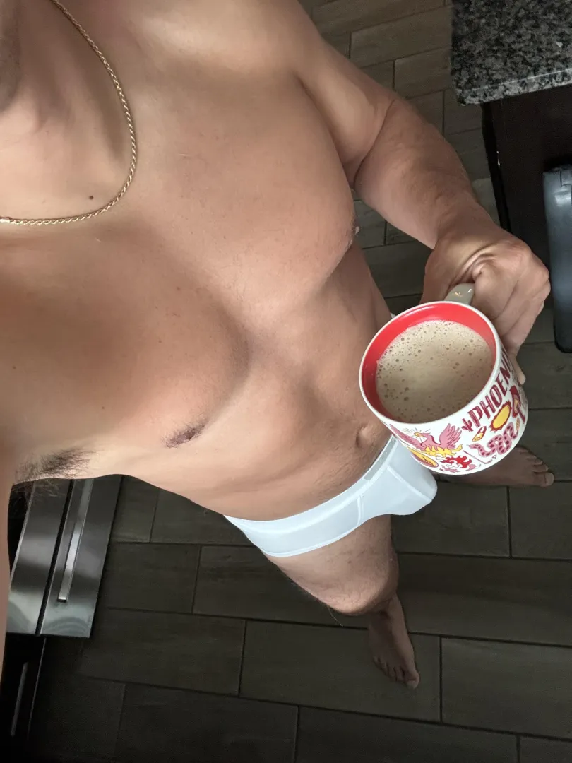 Dad walking around the house this morning.  posted by Sensitive-Chain8745