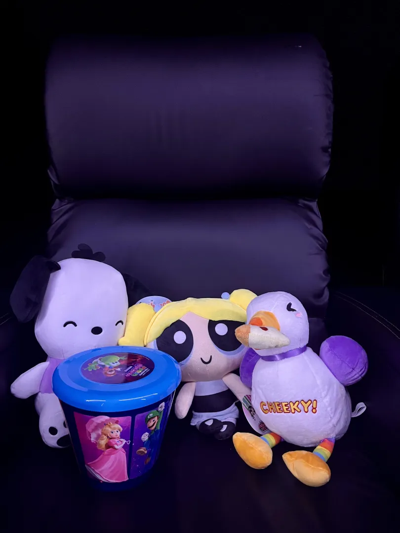 Daddy won me stuffies at the arcade and then took me to a movie   posted by Rainy_Clover