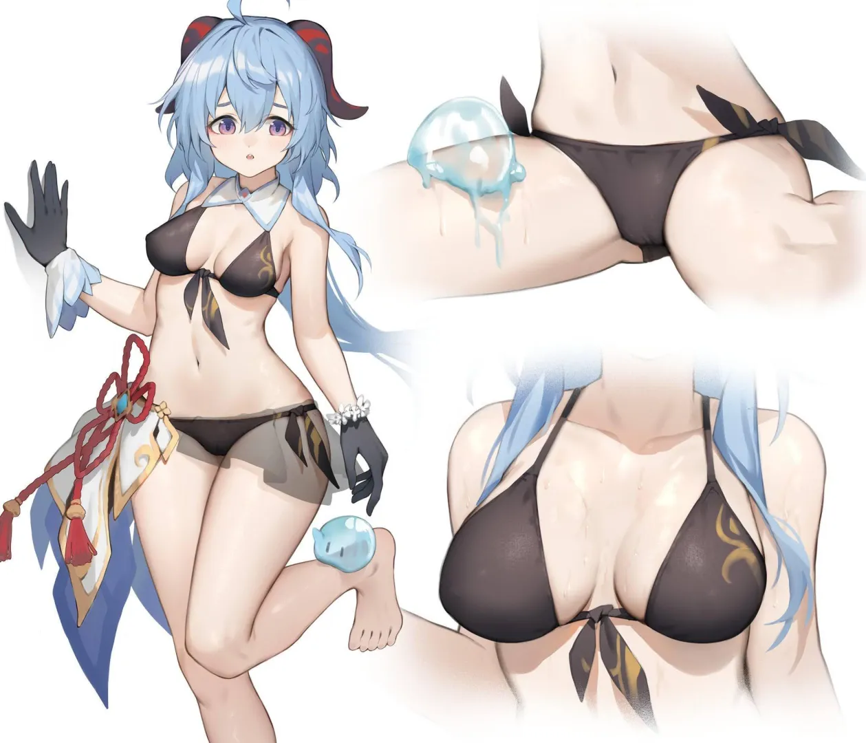 Daily Ganyu Lewdie #1524 The Slimes... posted by RT_Neko_01