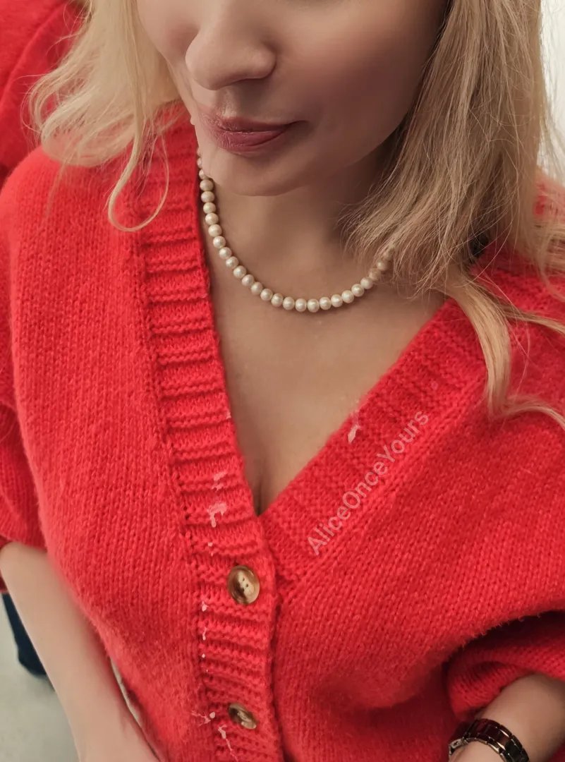 Damn, I still spilled a couple of drops — looks like I’ll have to buy this sweater posted by AliceOnceYours