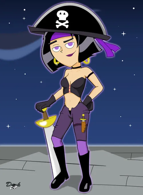 [Dark DP] (Danny Phantom) Pirate Sam by villianrules