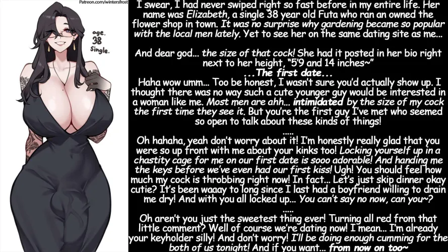 Date 1: Meet Cute online → Hand Over Chastity Key → Get Ruined by 38y/o Futa Cock → Official BF Status by WintersCuck