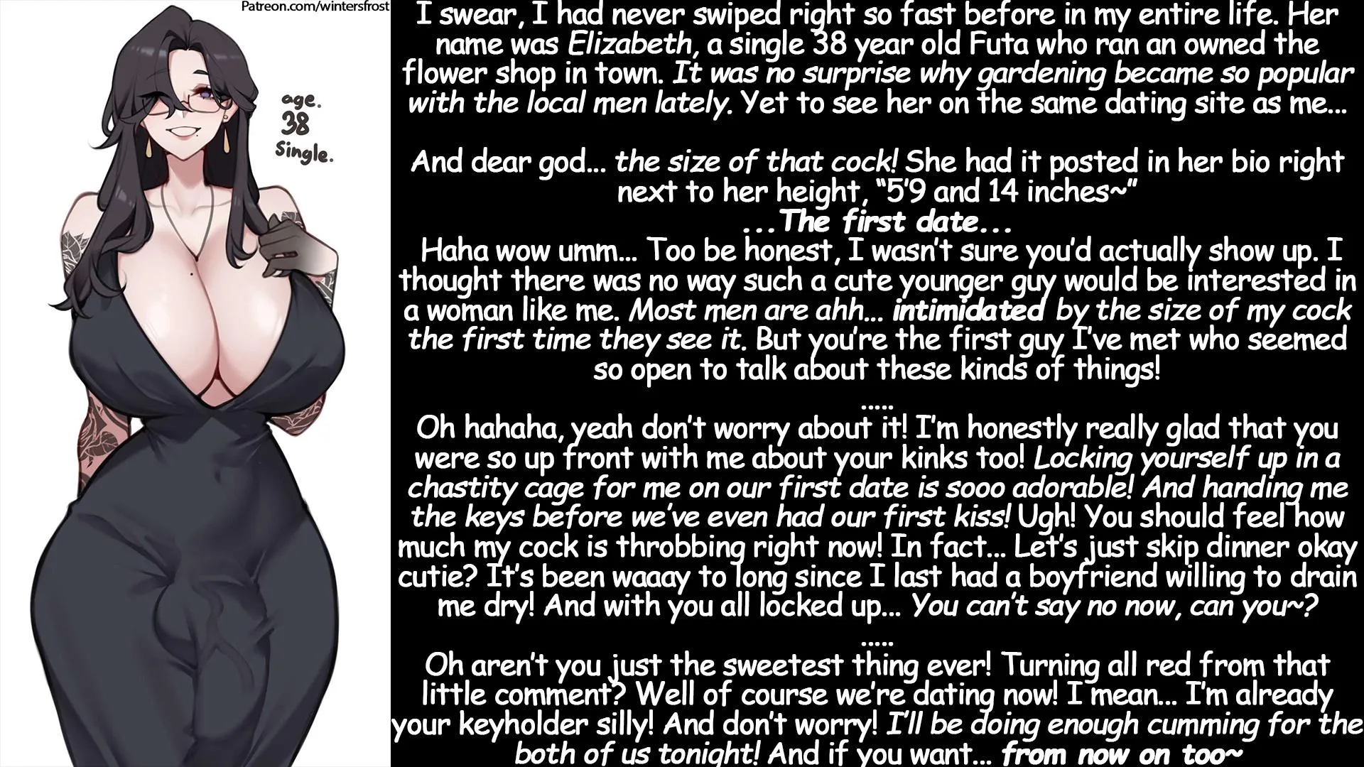 Date 1: Meet Cute online → Hand Over Chastity Key → Get Ruined by 38y/o Futa Cock → Official BF Status posted by WintersCuck