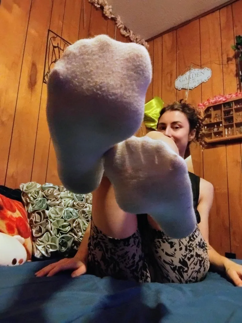 Day 3 after my core training and a long jog in my stinkiest sneakers. These socks are going to be so disgusting for him by the end of the week [F] posted by Xena_Your_God