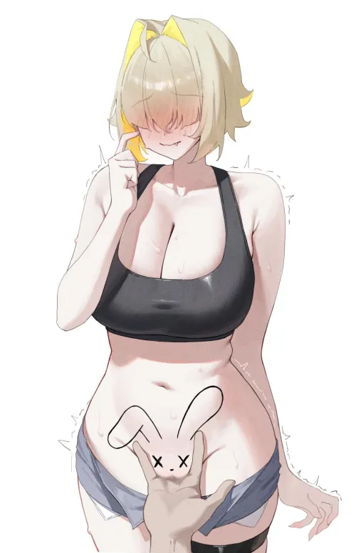 D-daddy wanna pet my bunny? She's super sweet! by CreamTheCow