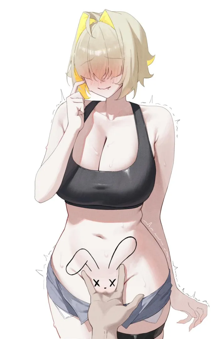 D-daddy wanna pet my bunny? She's super sweet! posted by CreamTheCow