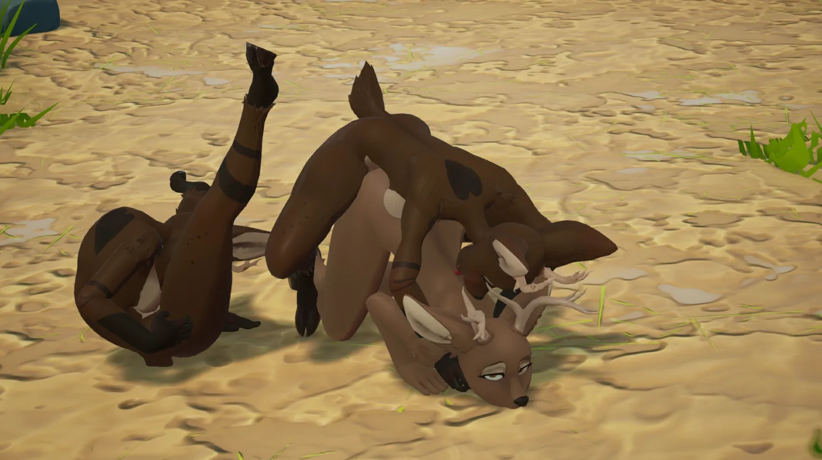 Deer party.  (Sapphire Safari) posted by FridaKinky