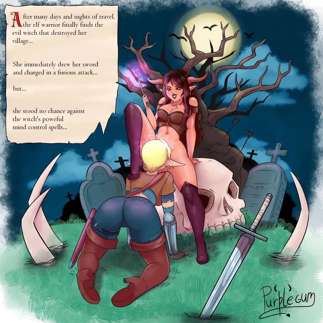 Defeated elf heroine (OC) posted by PurpleGumArtist