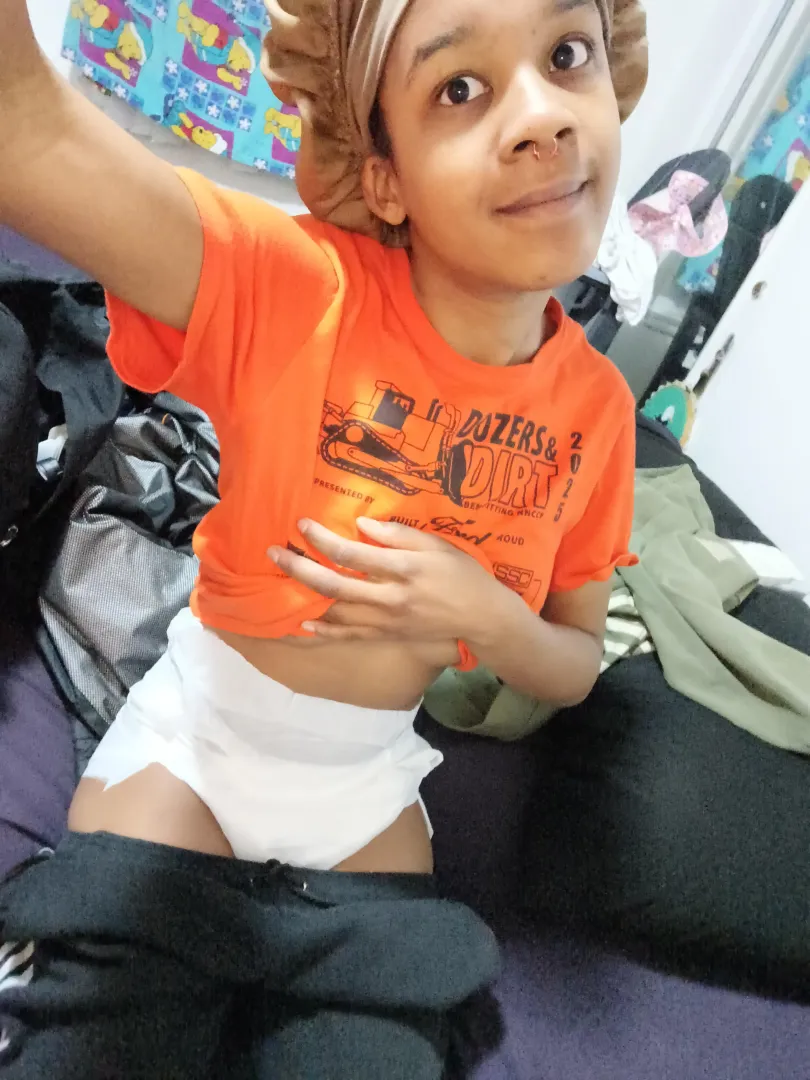 diapered up for work so i dont have to use the potty posted by EcoArtHoe