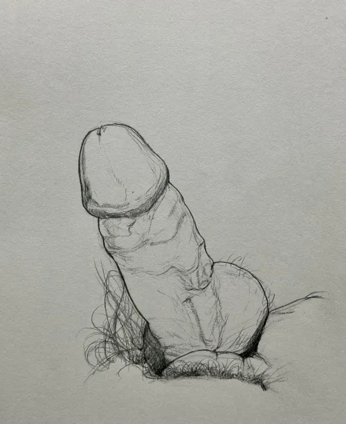 Dick pic - a sketch by me by Spicy-Homebody