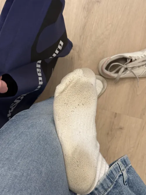Dirty, sweaty socks after my little shopping spree ️ what would you do for a whiff? [F] by Empress-Ellie-