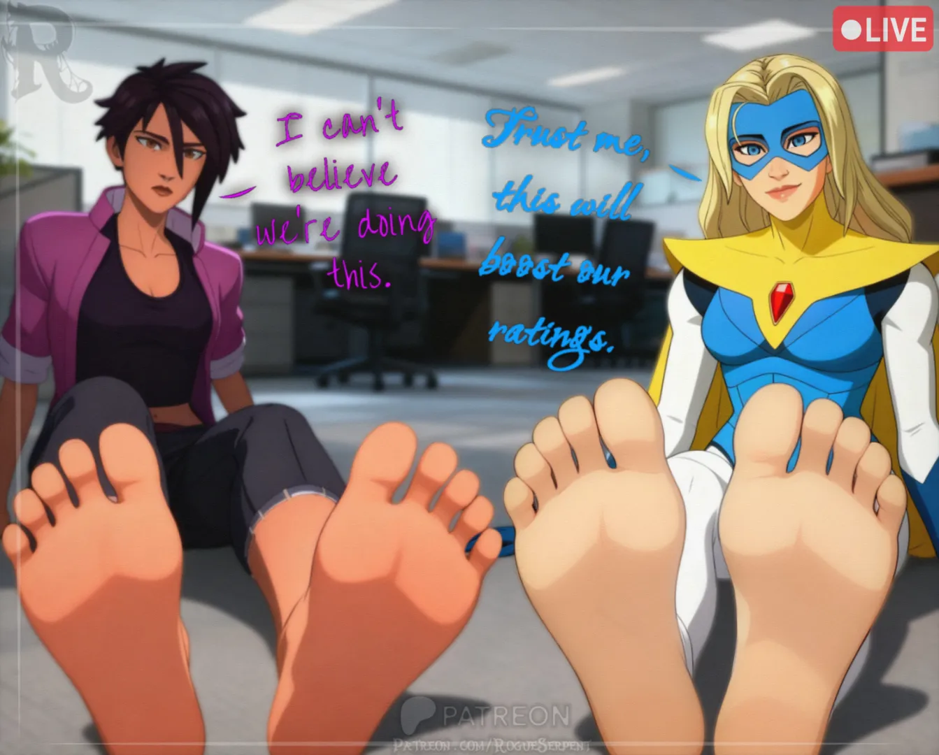 (Dispatch) Invisigal & Blonde Blazer Feet posted by Rogue_Serpent