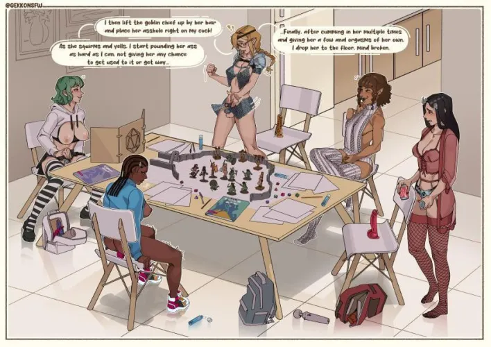 DnD night with the girls can get hot by CrystalSugarr
