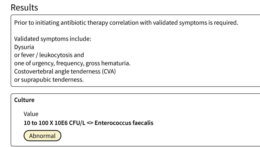 Do these results show a UTI? My mom was told yes. Results in post. posted by JessicaYatesRealtor