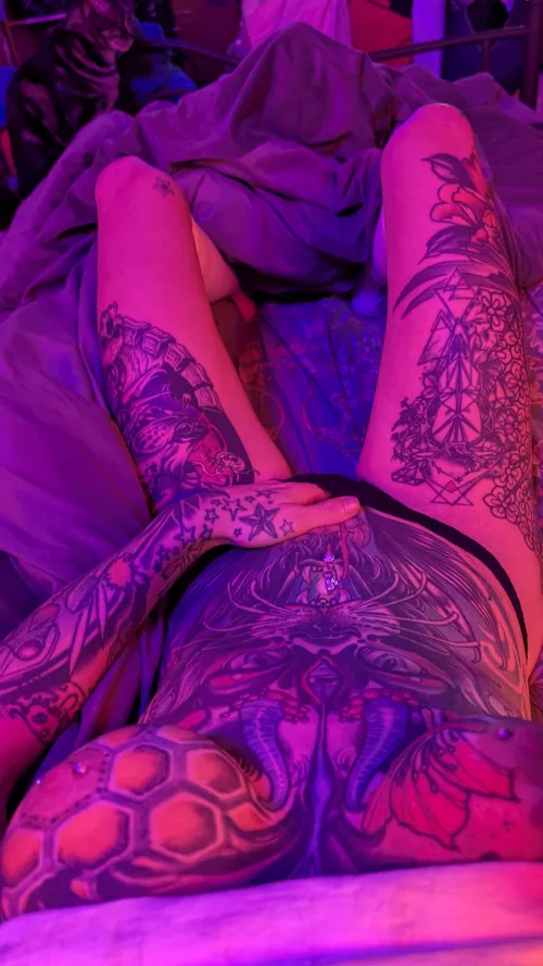 Do you like the way my tattoos look from this angle? by IllanasNirvana