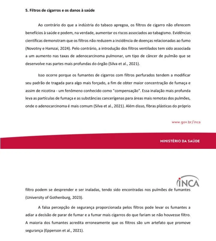 Documento do ministério da saúde falando que filtros fazem MAL posted by Federal-Ant-1441