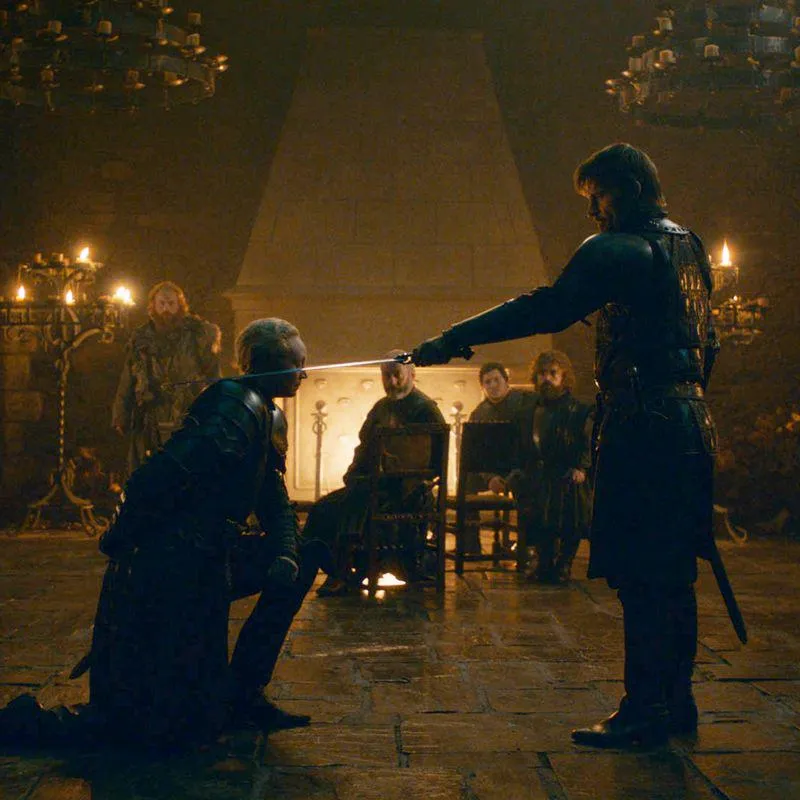 Does anyone else feel like Brienne really deserved a thorough good hard gangbang in this scene after being knighted? posted by Sar3casm
