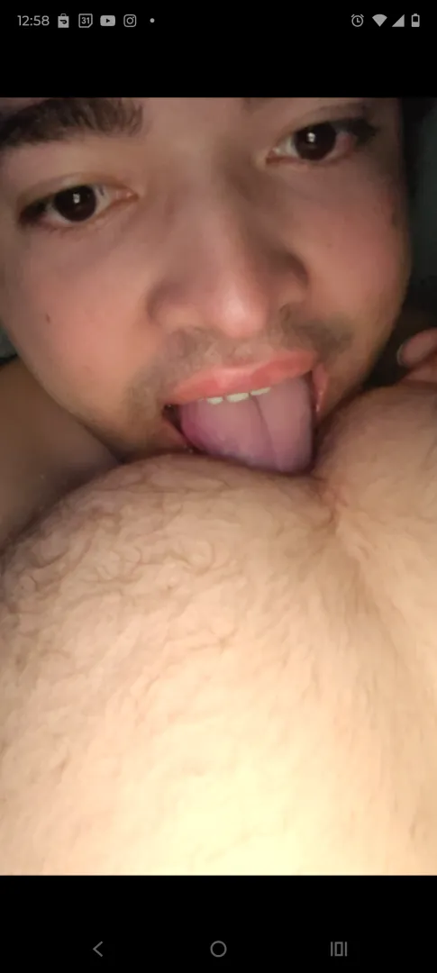 Does my tongue look good in his hole? posted by FunFlashy8954