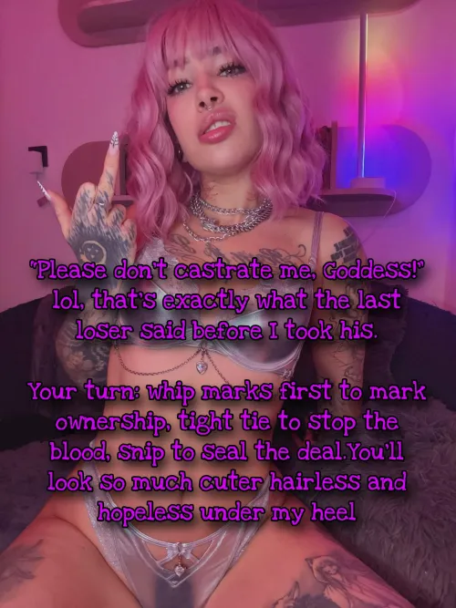 Don't worry loser. You'll be much cuter without those useless things ✂️ [no imagefap] by cuteMerry