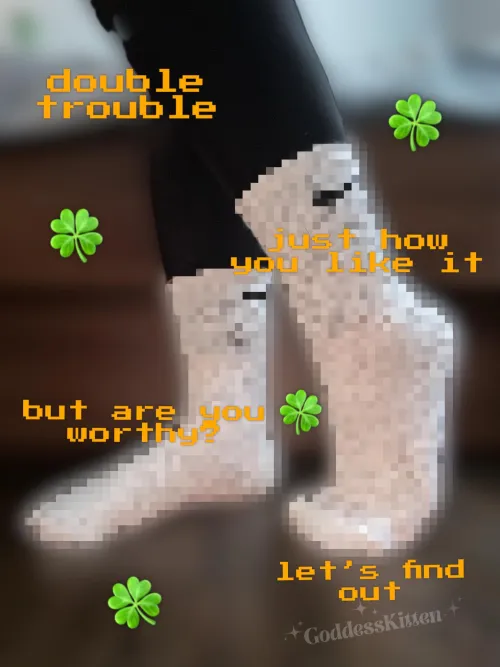 Double the socks = double the worship. You’re so very lucky for the opportunity by sexykitten421