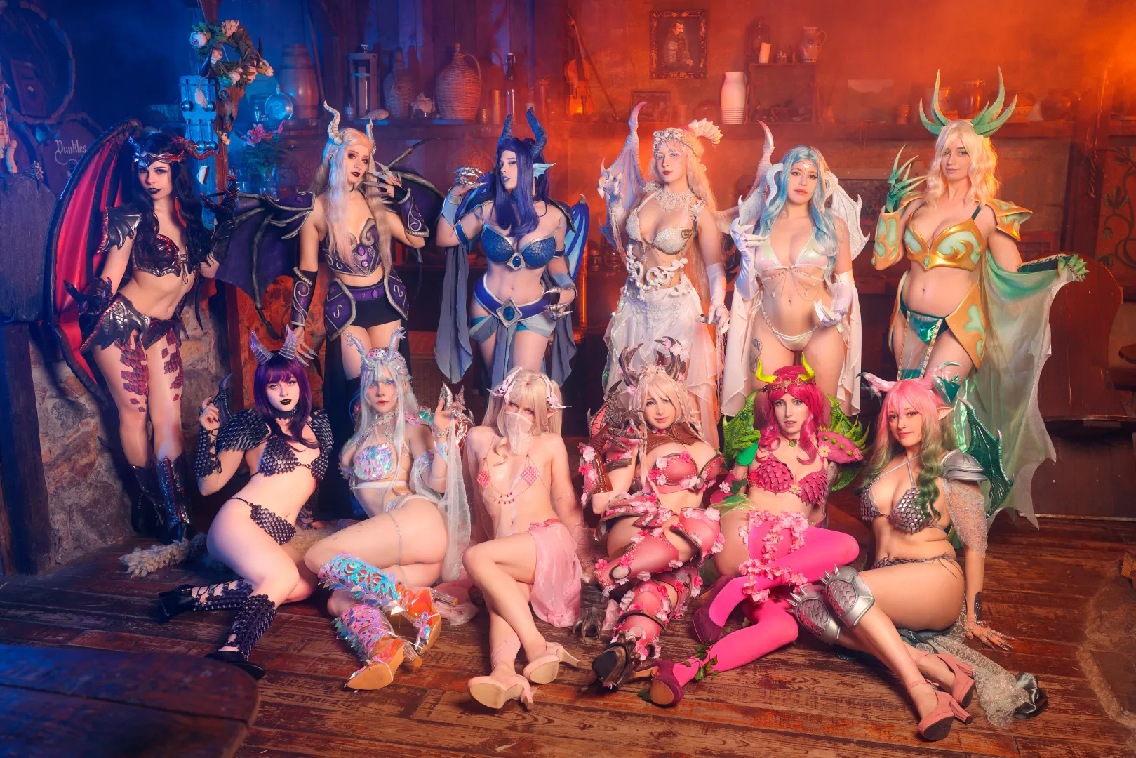 Dragon Maidens cosplay group with my friends  by Thanatos Arts, Timber, Alixx Rosa, MeiMoe, Yukeshiro, Nori Nyan, Maggy, Sakuya, Mikomi Hokina, Penny, Waafuru Shiba & Kerocchi posted by kerocchi