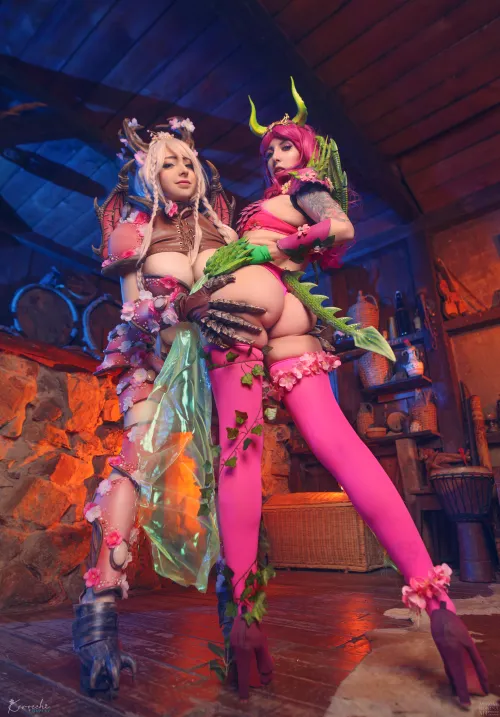 Dragon Maidens cosplays by Mikomi Hokina & Kerocchi (self) by kerocchi